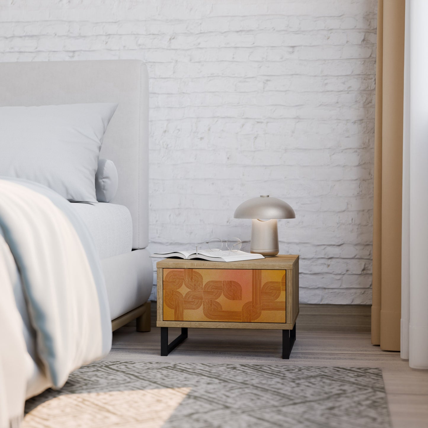 RAFFORZARE LA RELAZIONE Comodino effetto rovere