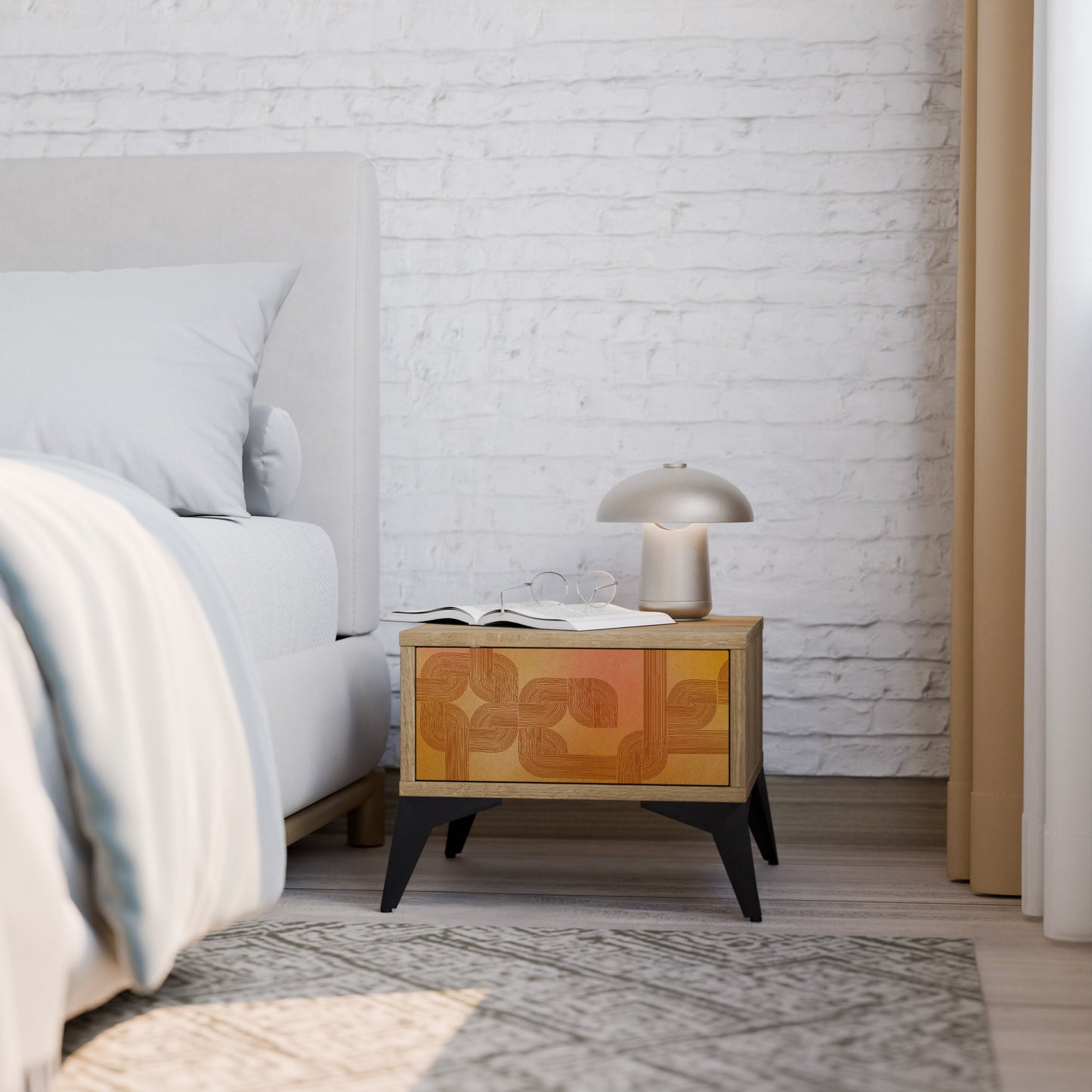 RAFFORZARE LA RELAZIONE Comodino effetto rovere