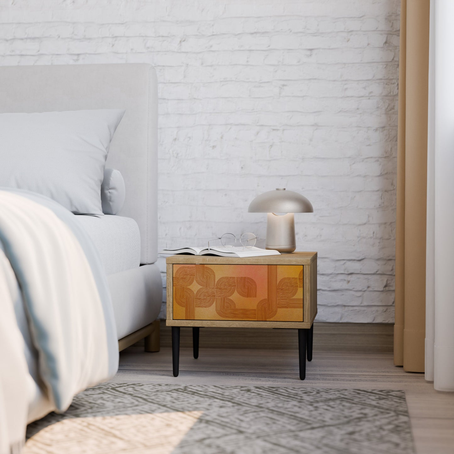 RAFFORZARE LA RELAZIONE Comodino effetto rovere