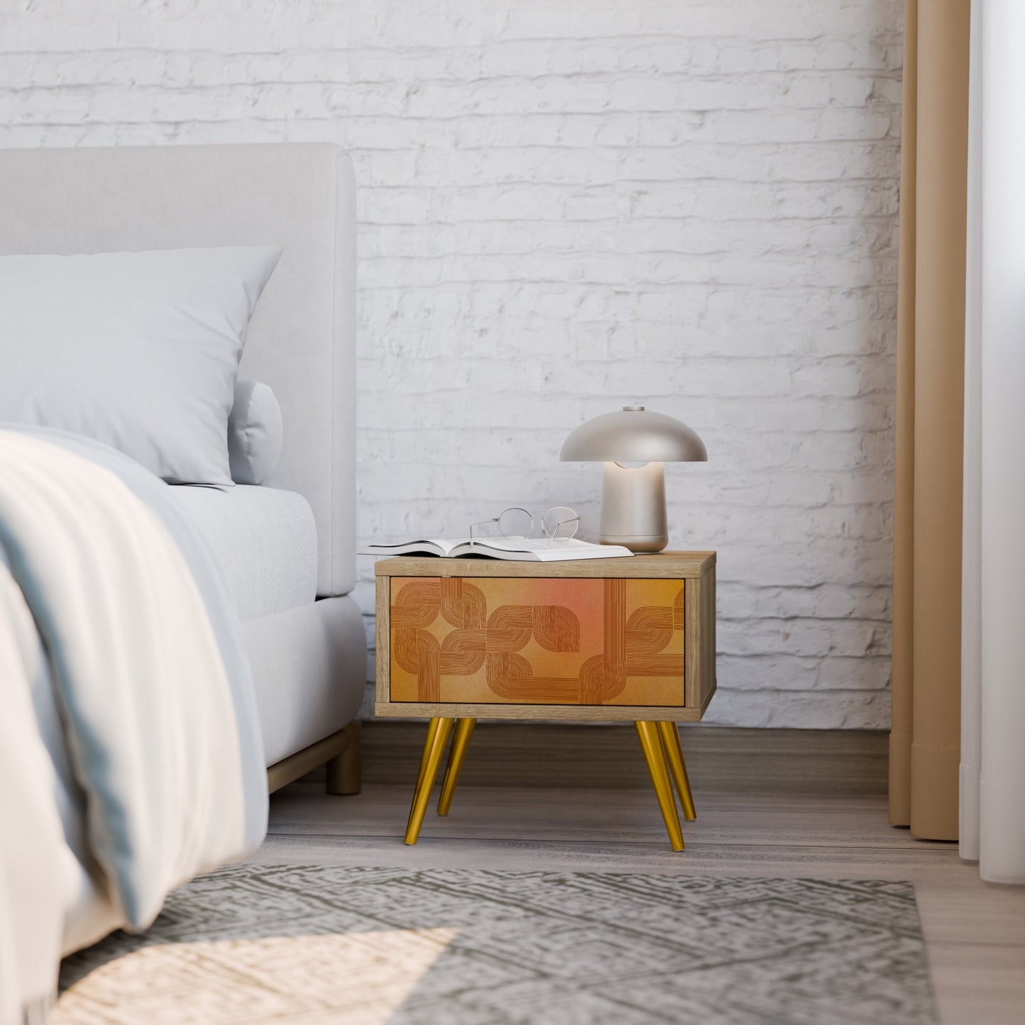 RAFFORZARE LA RELAZIONE Comodino effetto rovere