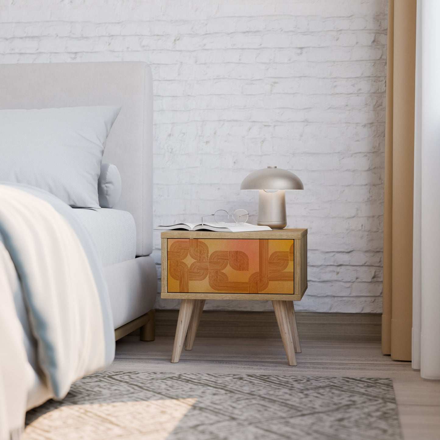 RAFFORZARE LA RELAZIONE Comodino effetto rovere