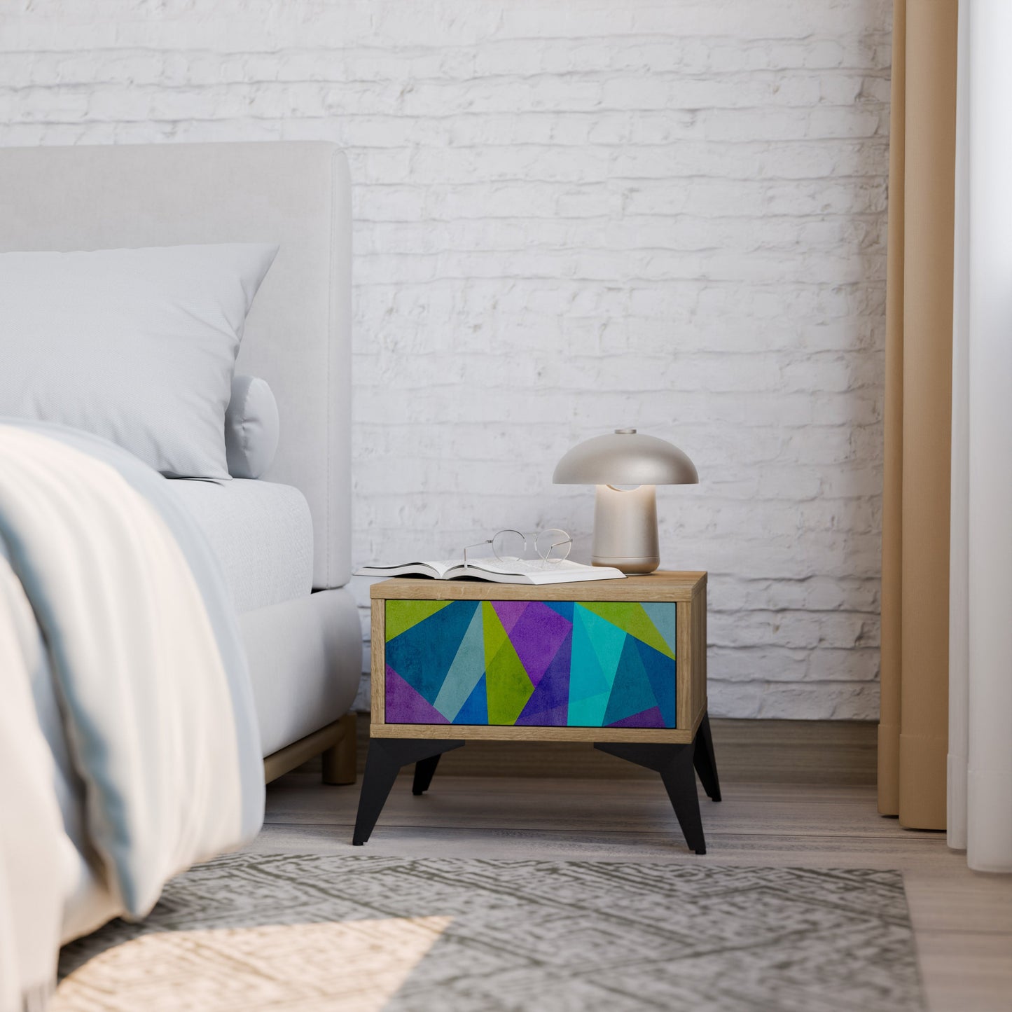 COLD SHOWCASE Comodino in effetto rovere