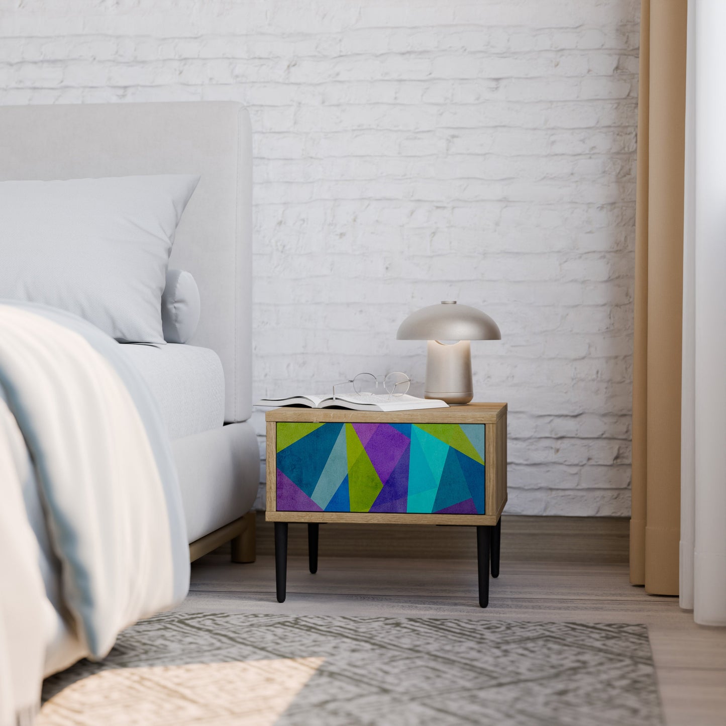 COLD SHOWCASE Comodino in effetto rovere