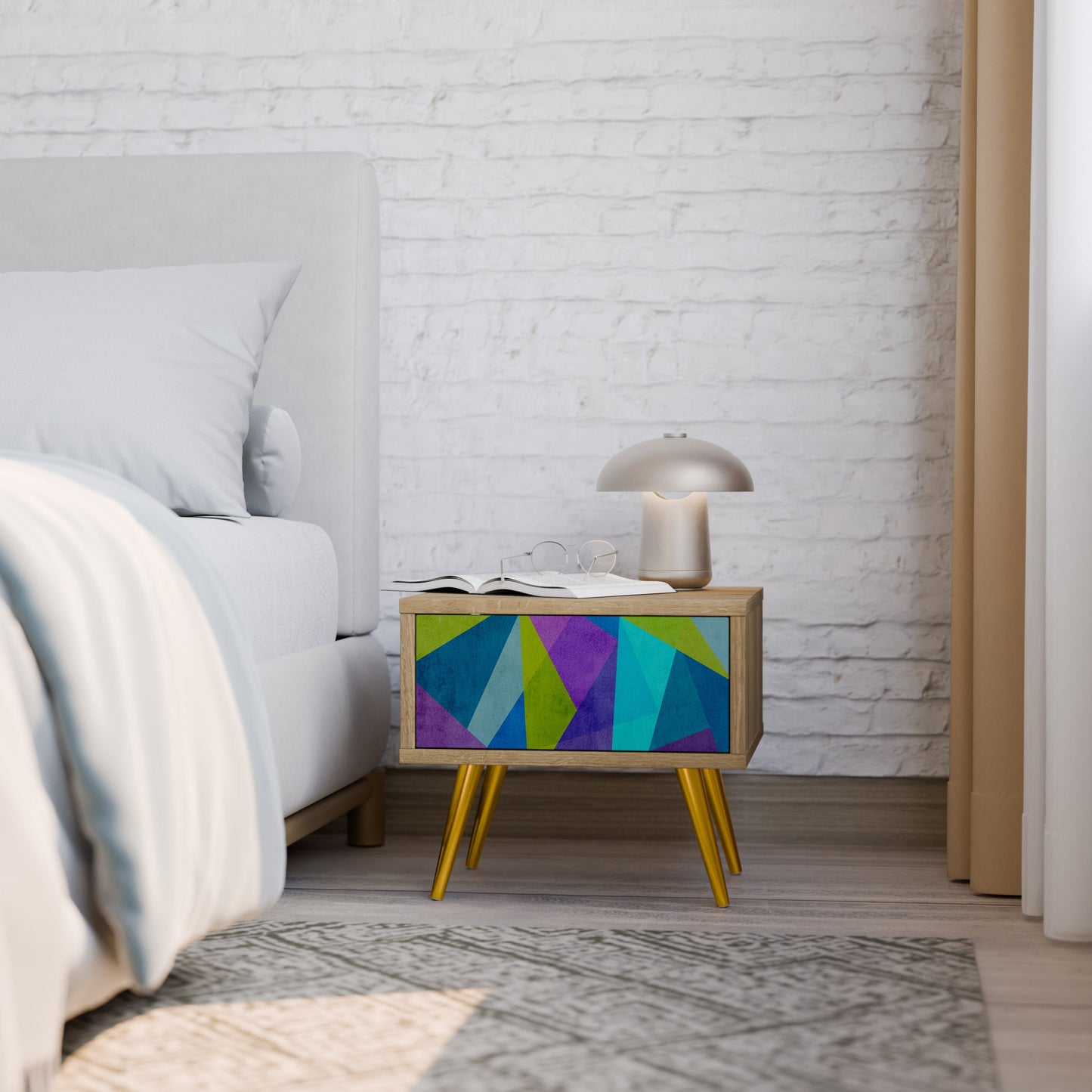 COLD SHOWCASE Comodino in effetto rovere