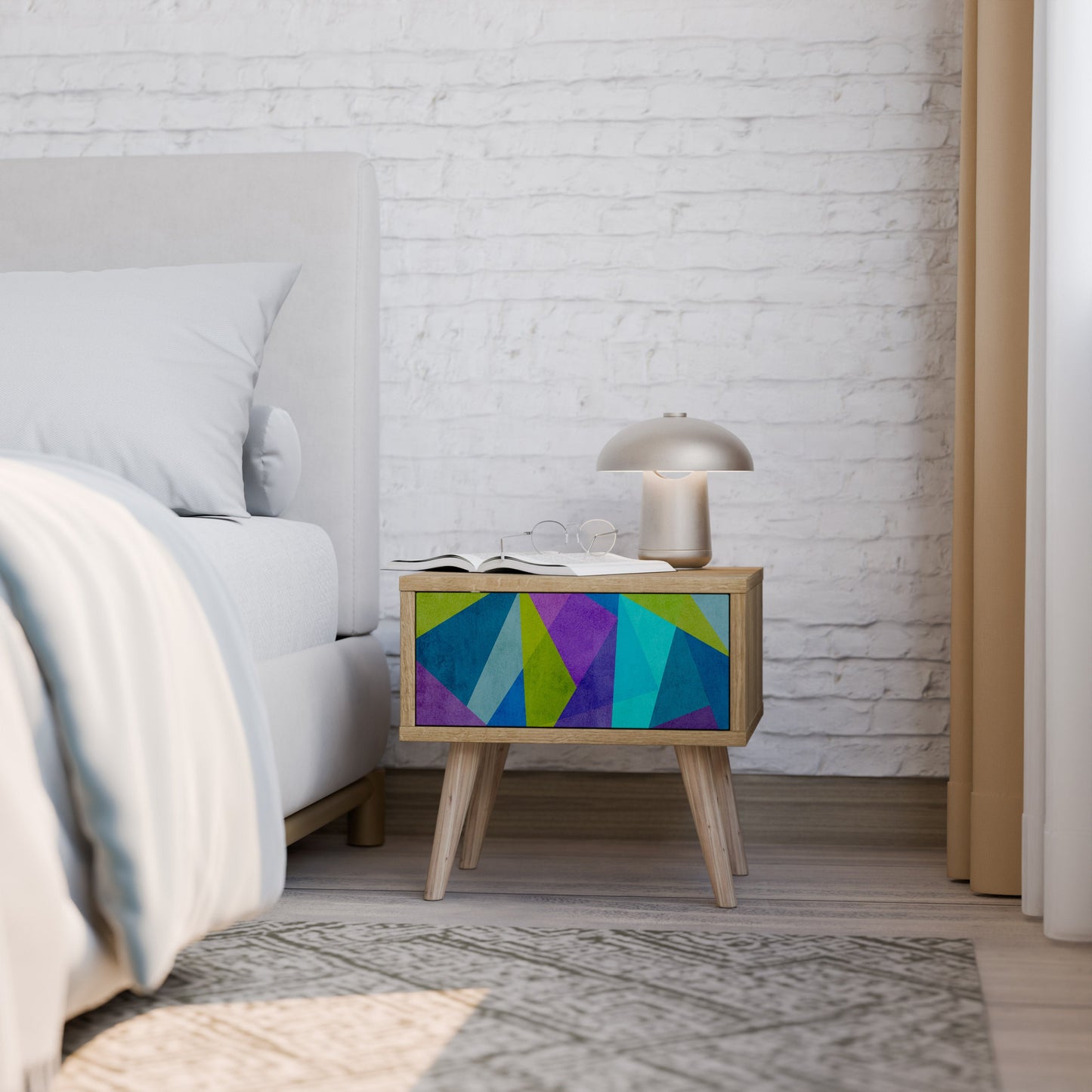 COLD SHOWCASE Comodino in effetto rovere