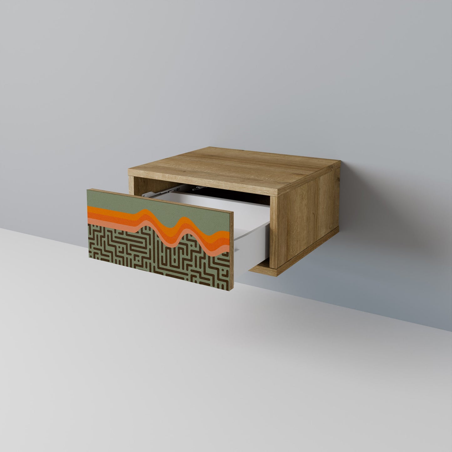 SOLUZIONI SEMPLICI Comodino effetto rovere