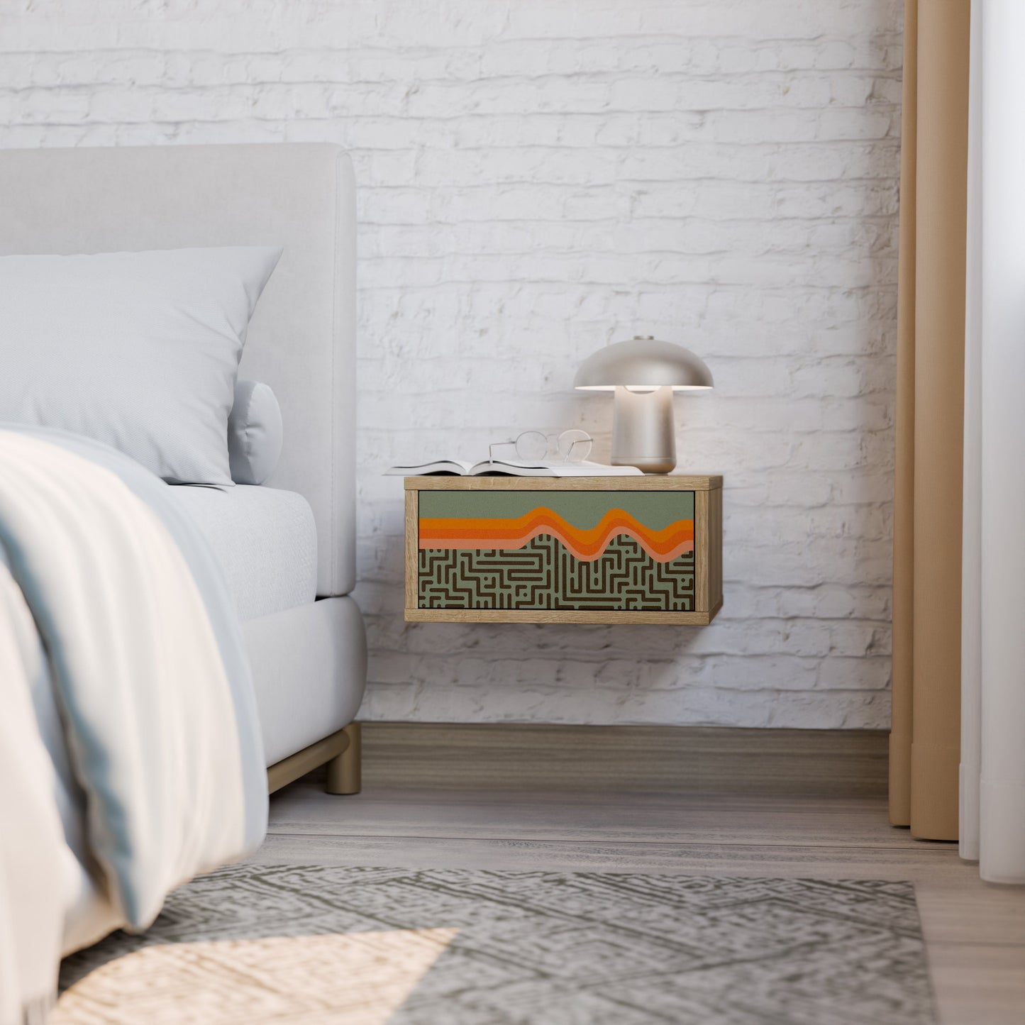 SOLUZIONI SEMPLICI Comodino effetto rovere