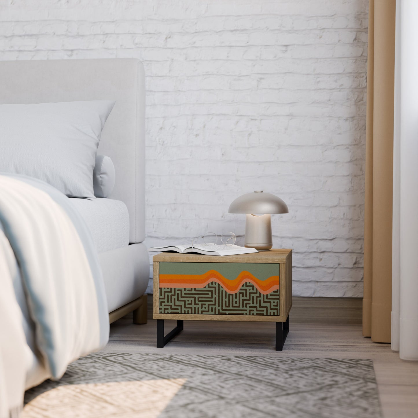 SOLUZIONI SEMPLICI Comodino effetto rovere