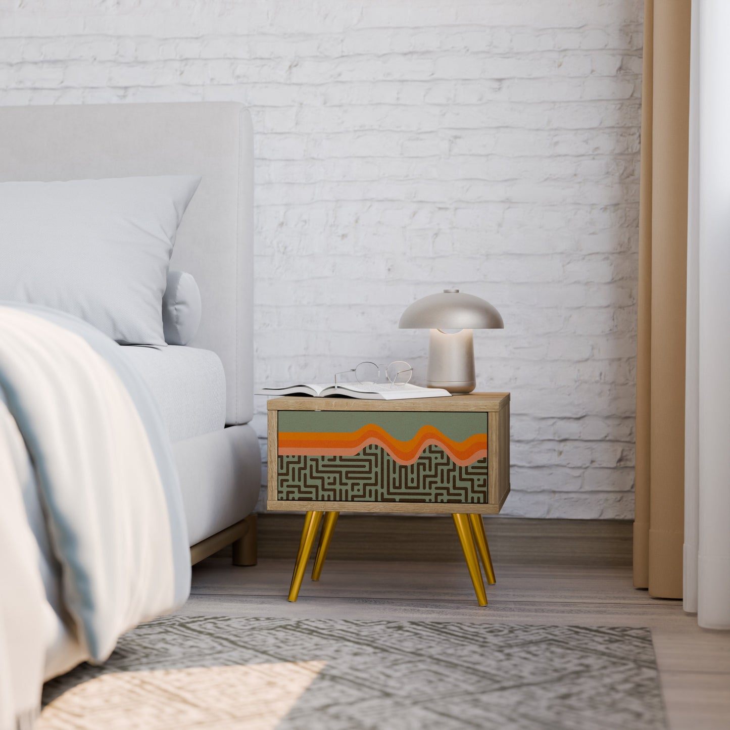SOLUZIONI SEMPLICI Comodino effetto rovere