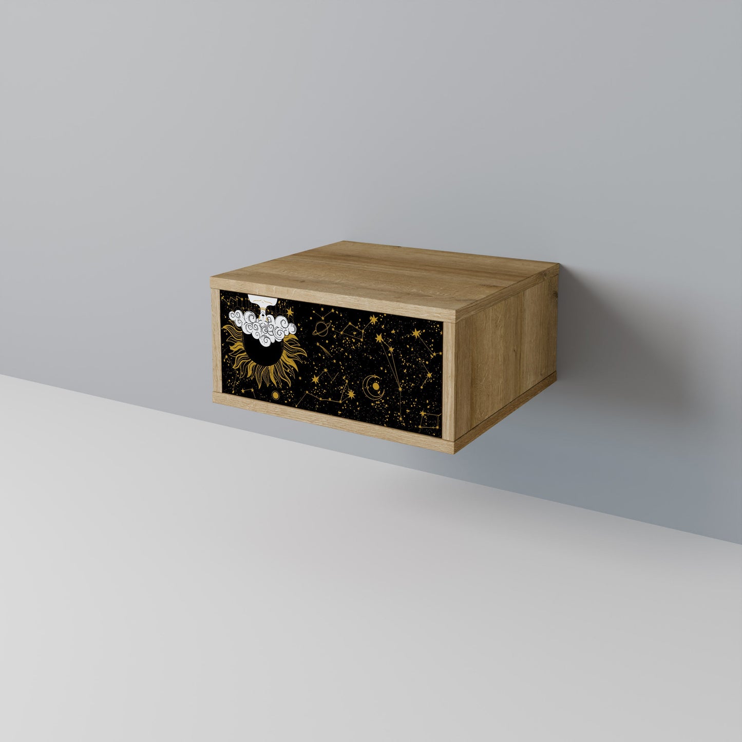STELLAR CONSTELLATIONS Comodino in effetto rovere