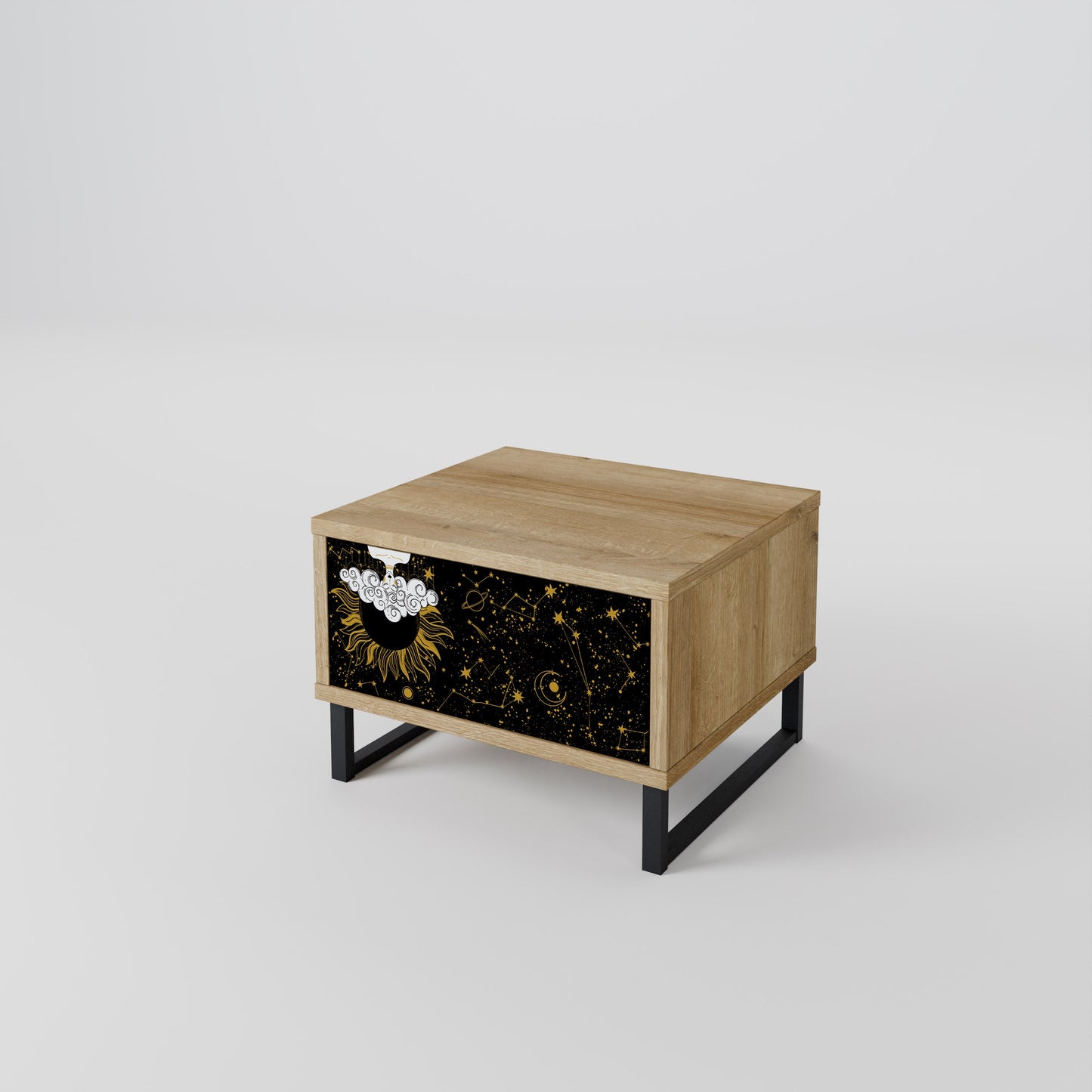 STELLAR CONSTELLATIONS Comodino in effetto rovere