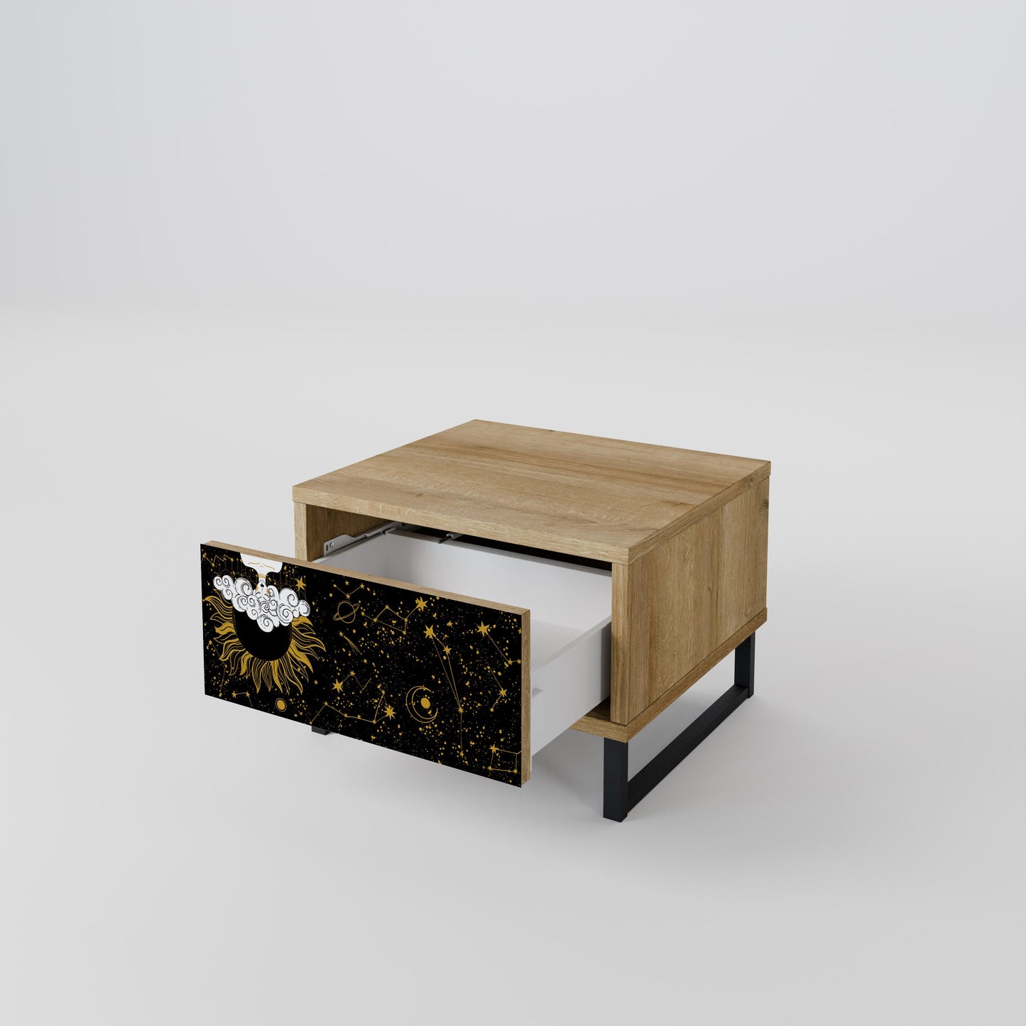 STELLAR CONSTELLATIONS Comodino in effetto rovere