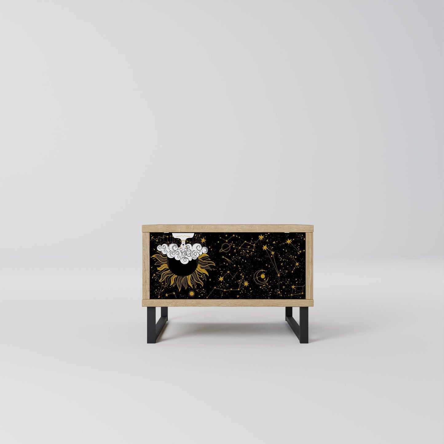 STELLAR CONSTELLATIONS Comodino in effetto rovere