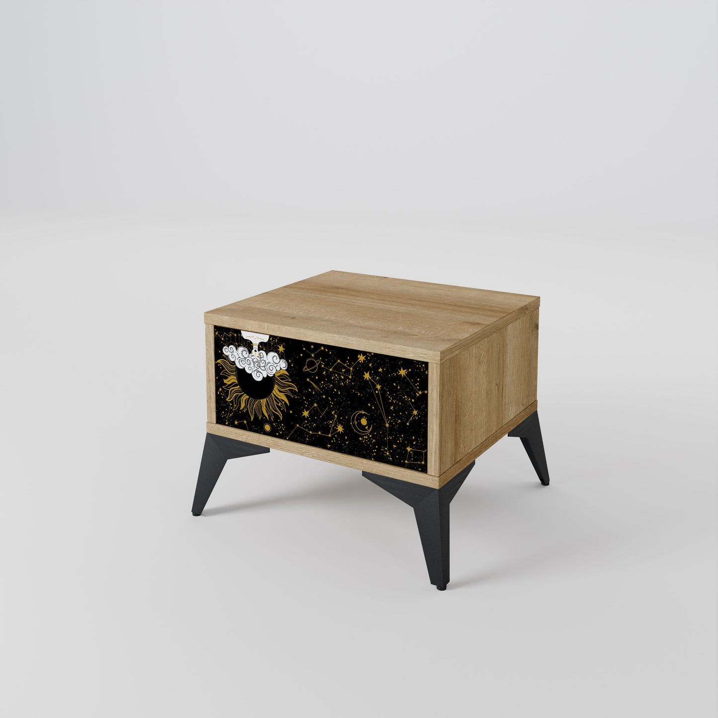 STELLAR CONSTELLATIONS Comodino in effetto rovere