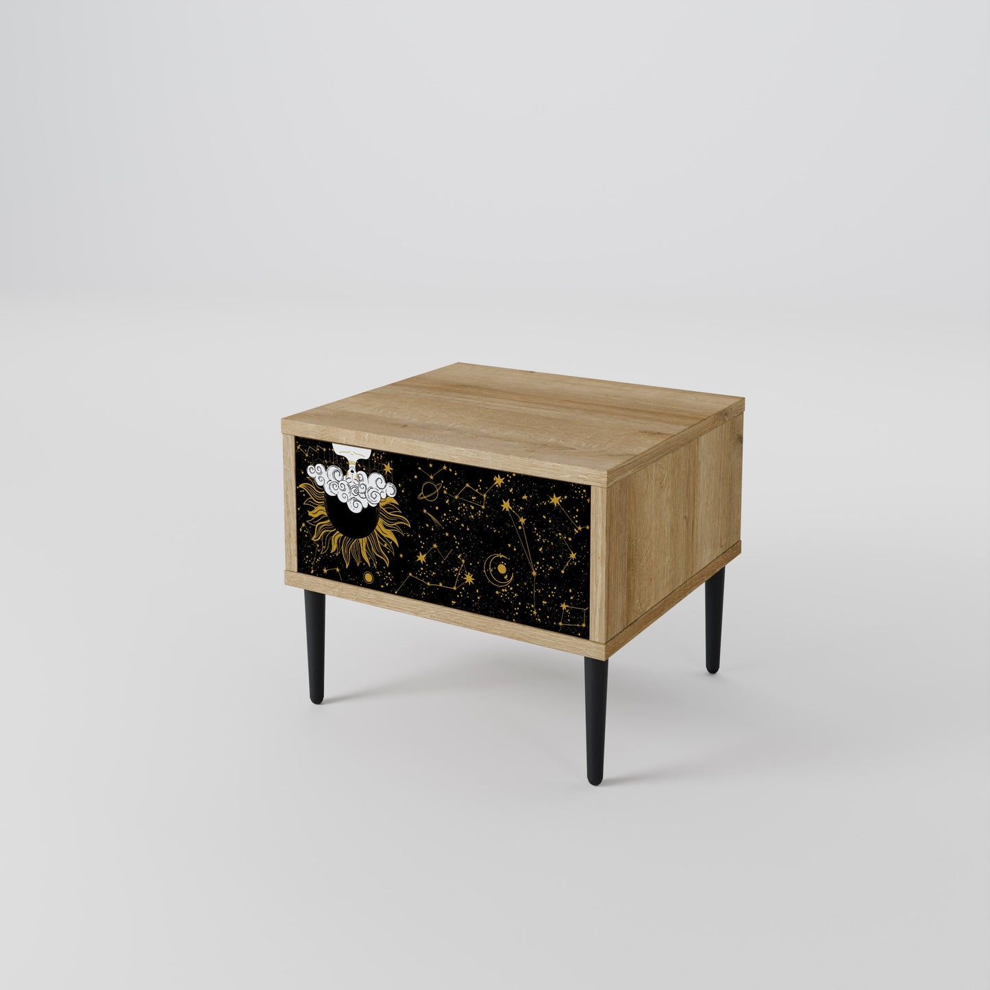 STELLAR CONSTELLATIONS Comodino in effetto rovere