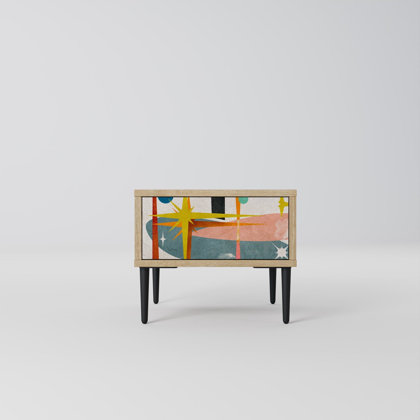 Comodino INTERSTELLAR VIBES in effetto rovere