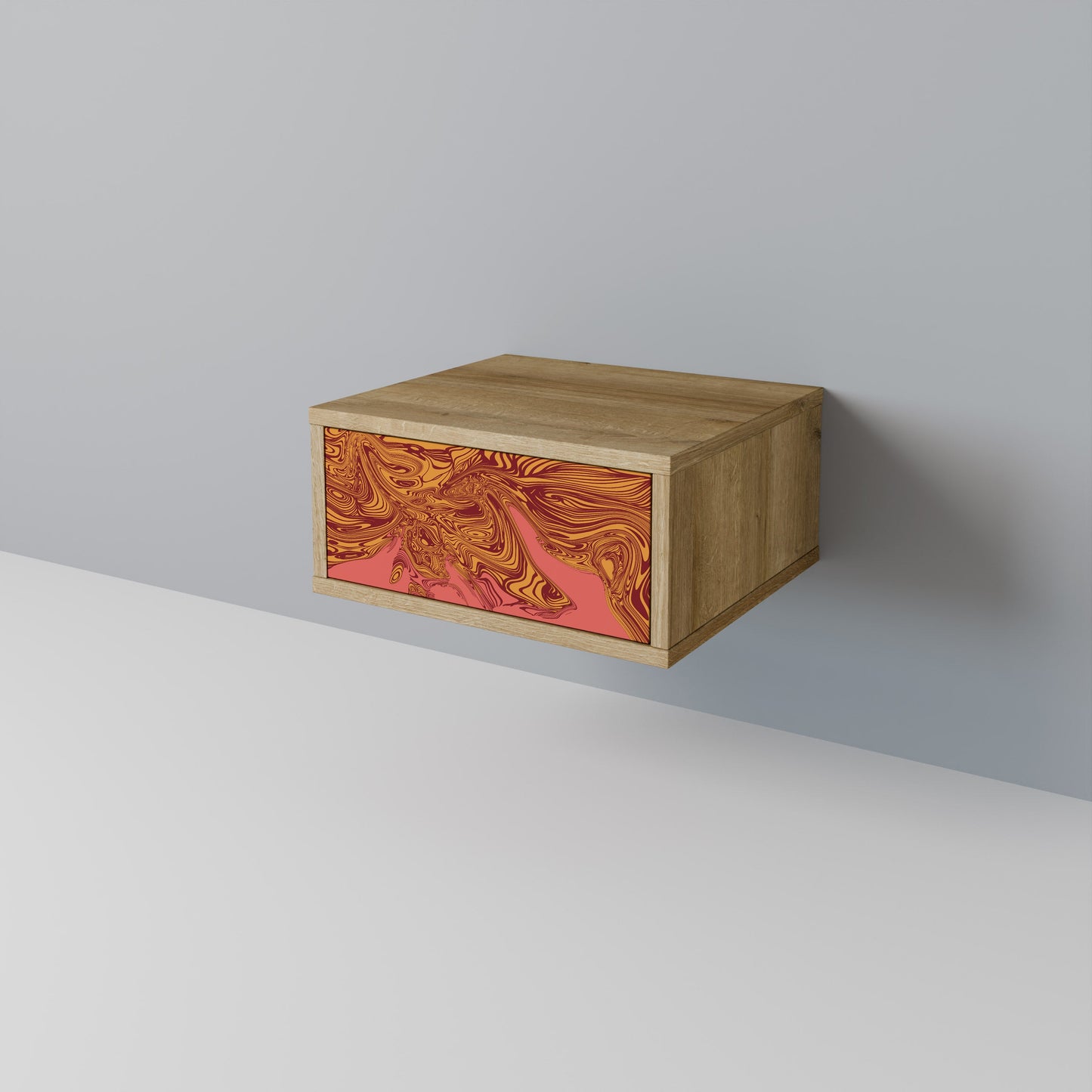 FLOATING THOUGHTS Comodino effetto rovere