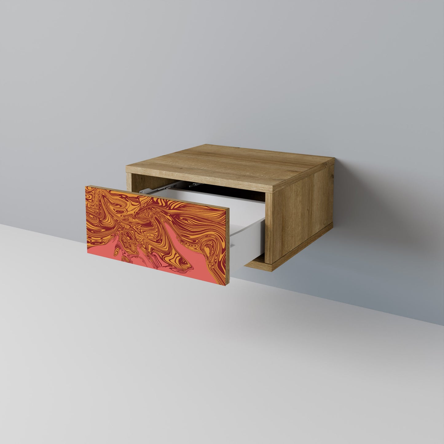 FLOATING THOUGHTS Comodino effetto rovere