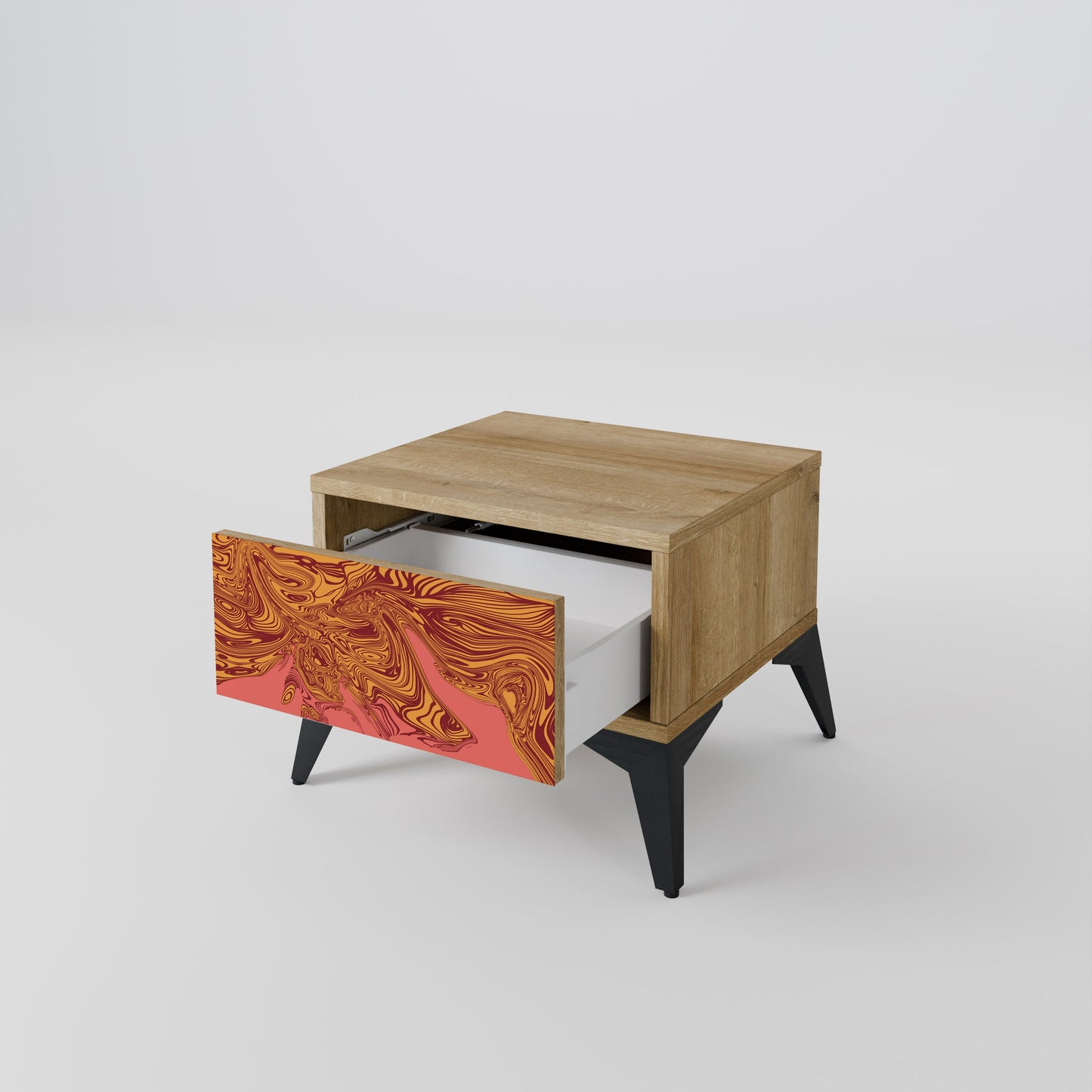 FLOATING THOUGHTS Comodino effetto rovere