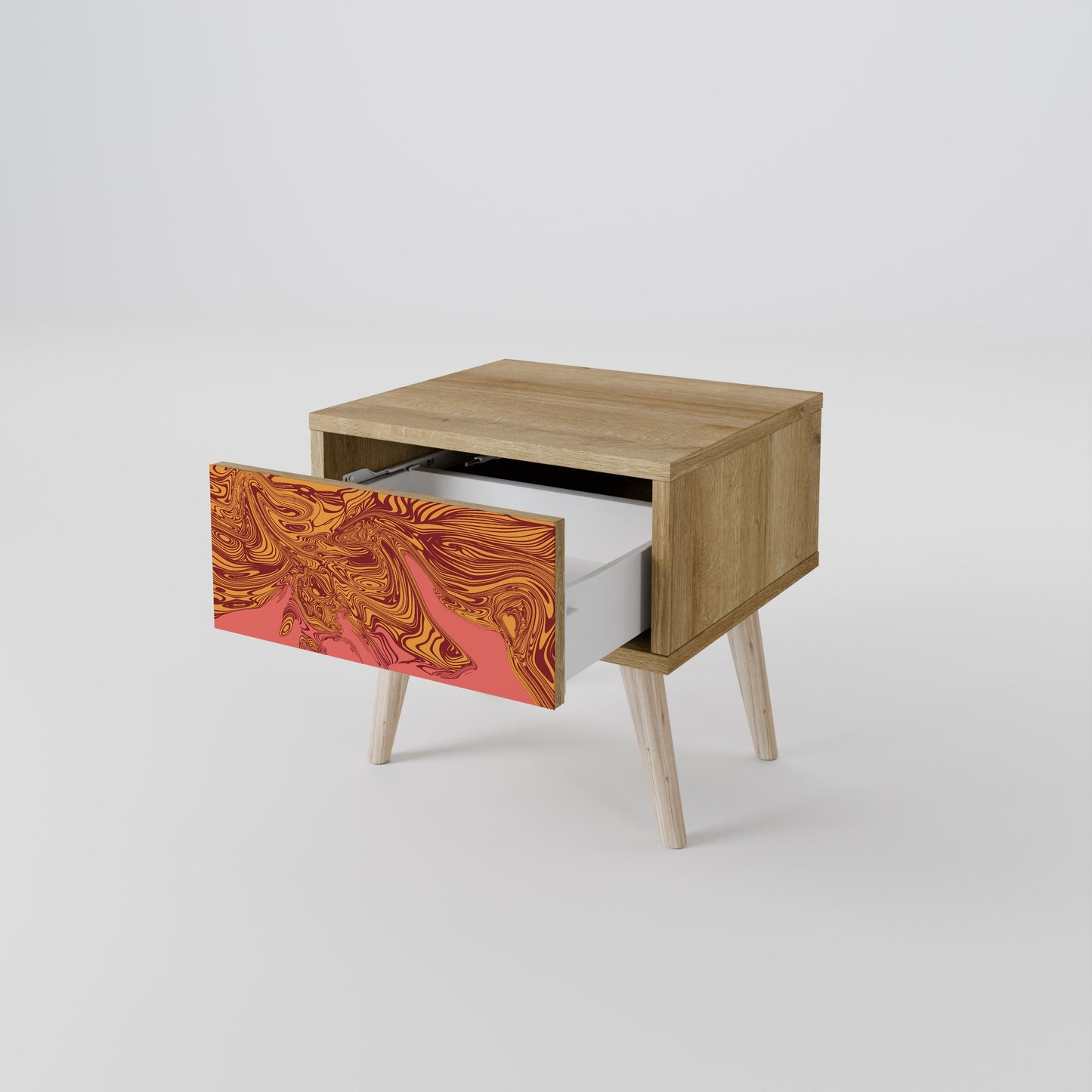 FLOATING THOUGHTS Comodino effetto rovere