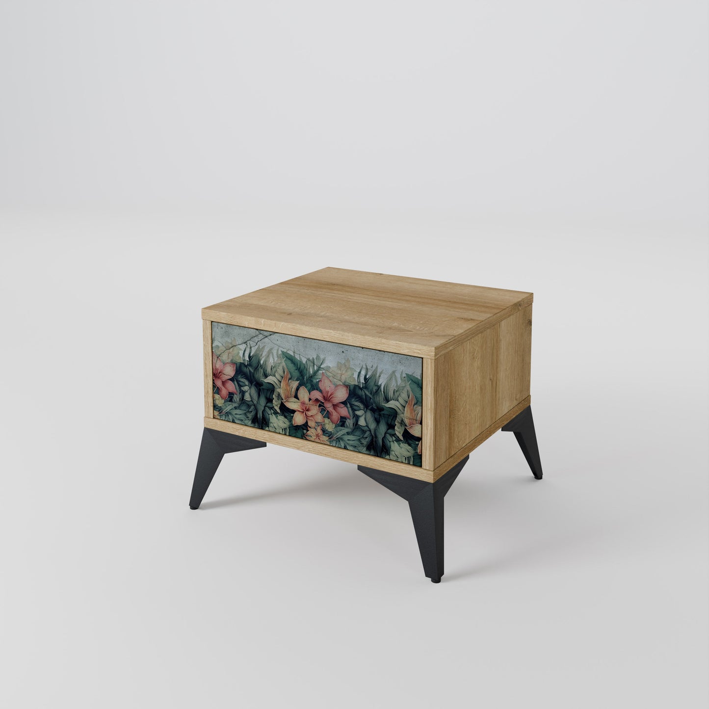 Comodino HEAVENLY BLOOM in effetto rovere