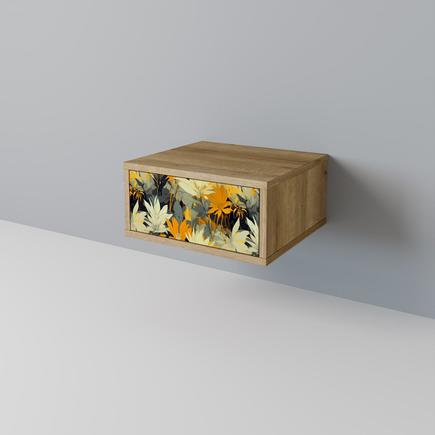 Comodino SUNKISSED LILY in effetto rovere