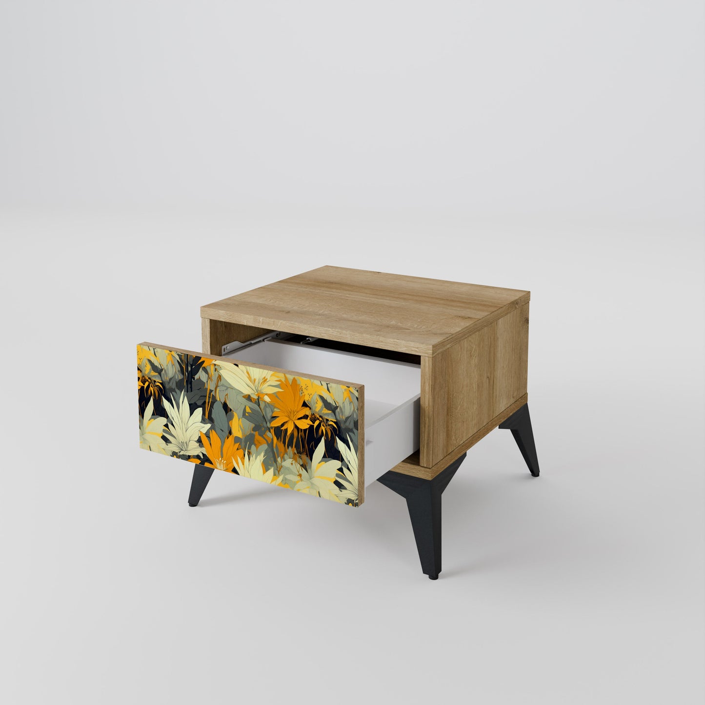 Comodino SUNKISSED LILY in effetto rovere