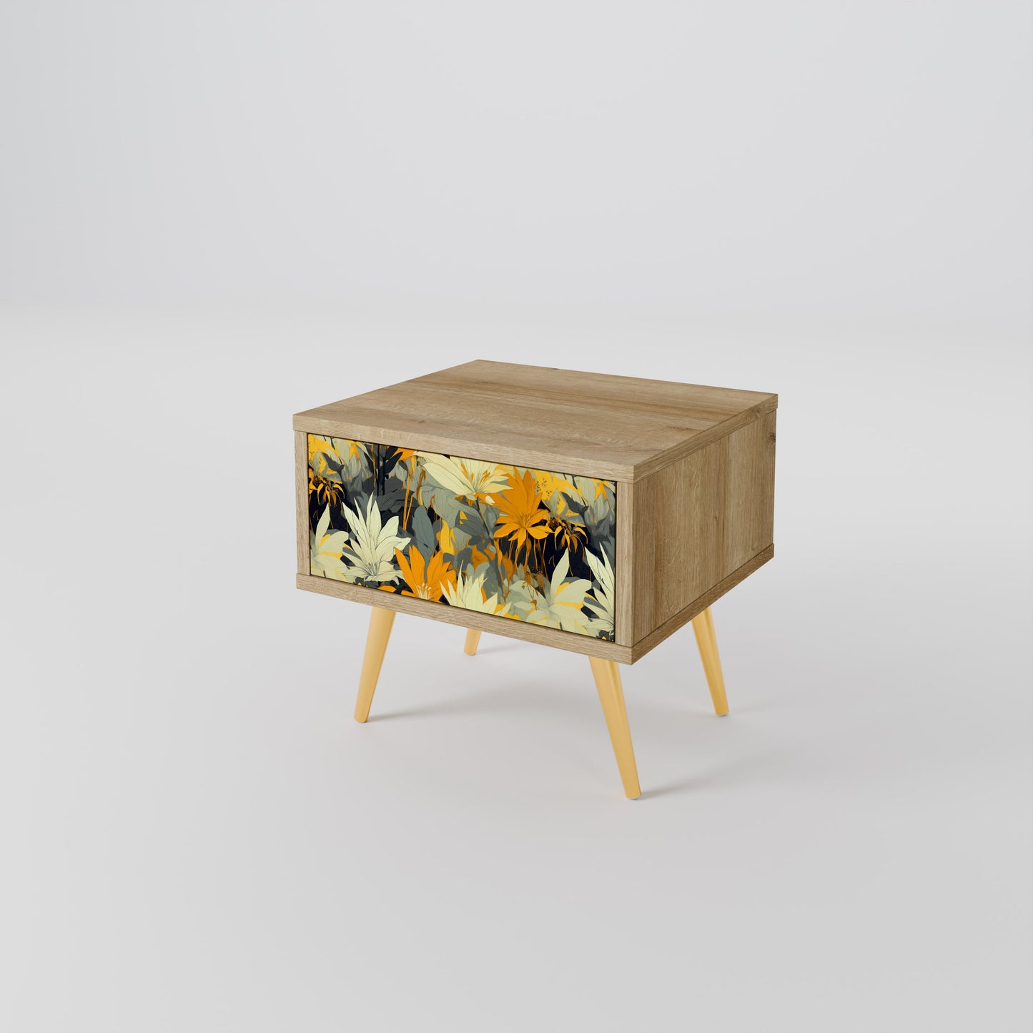Comodino SUNKISSED LILY in effetto rovere