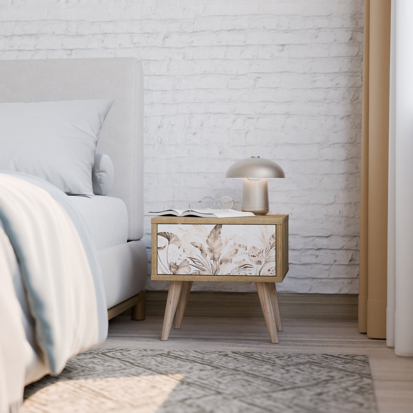Comodino WILD TENDERNESS in effetto rovere