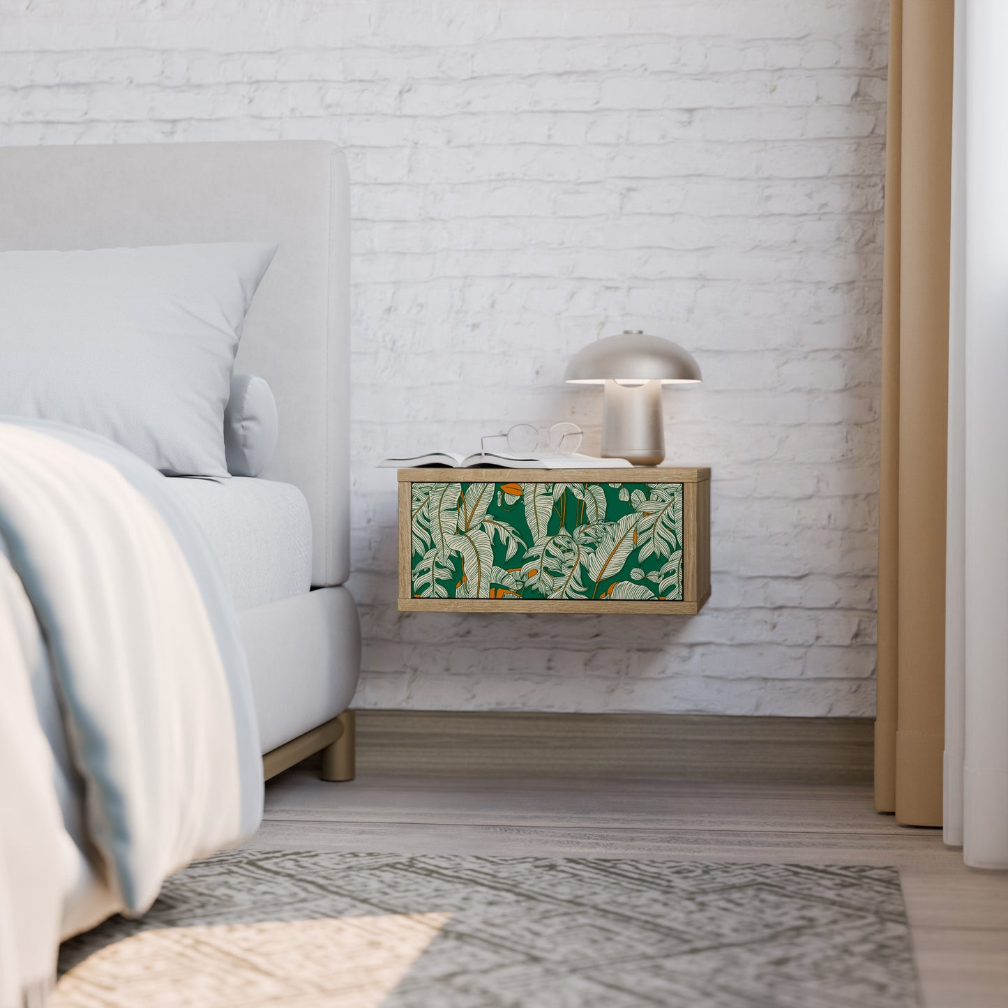 Comodino VERDANT PLEASURES in effetto rovere