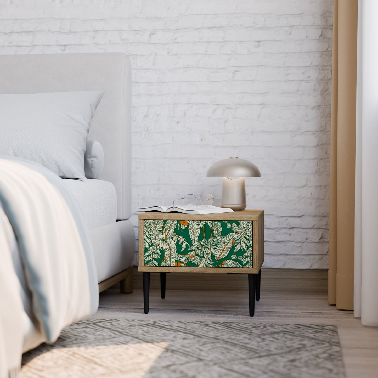 Comodino VERDANT PLEASURES in effetto rovere