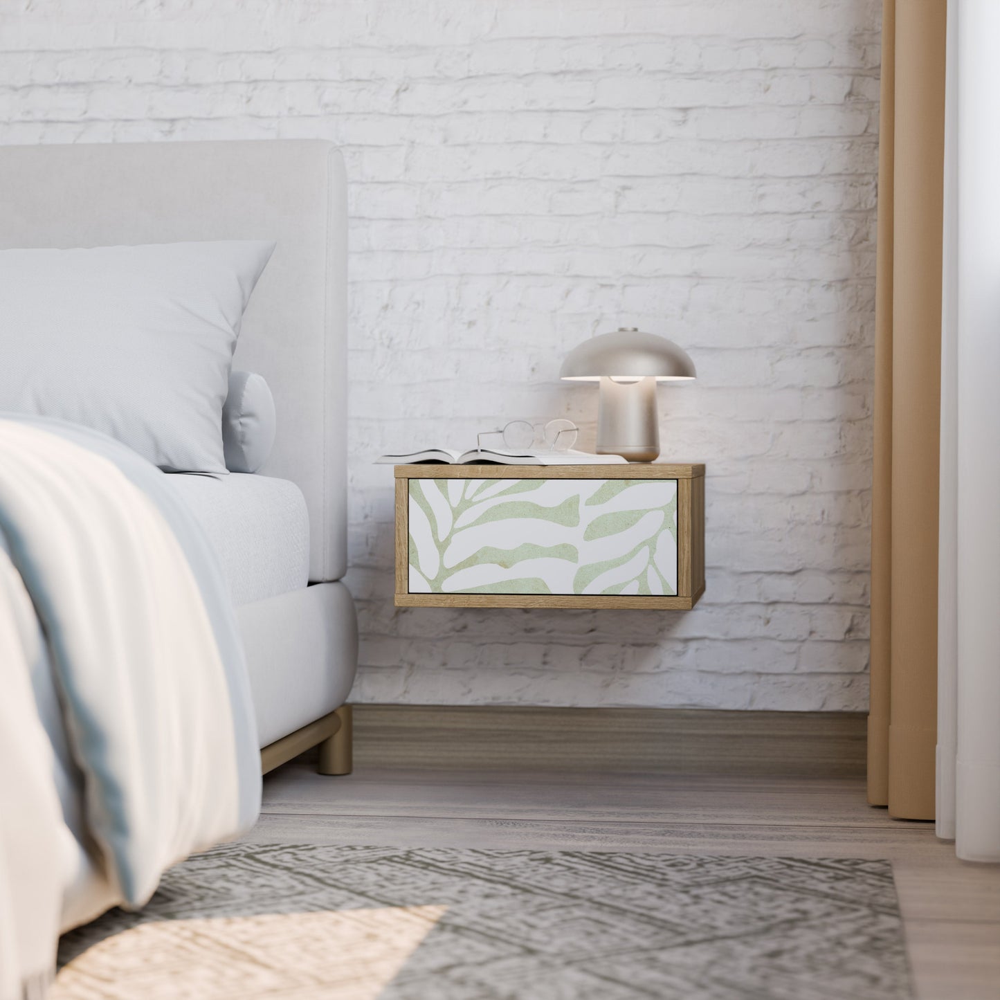 Comodino BOTANICAL SPARK in effetto rovere