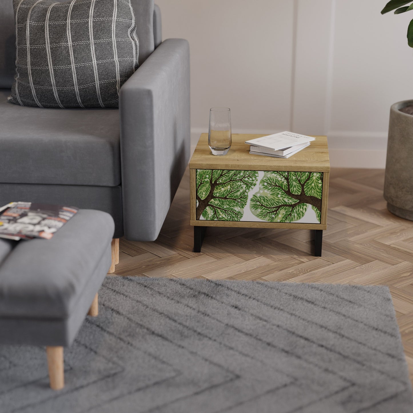 Comodino WILDERNESS DASH effetto rovere