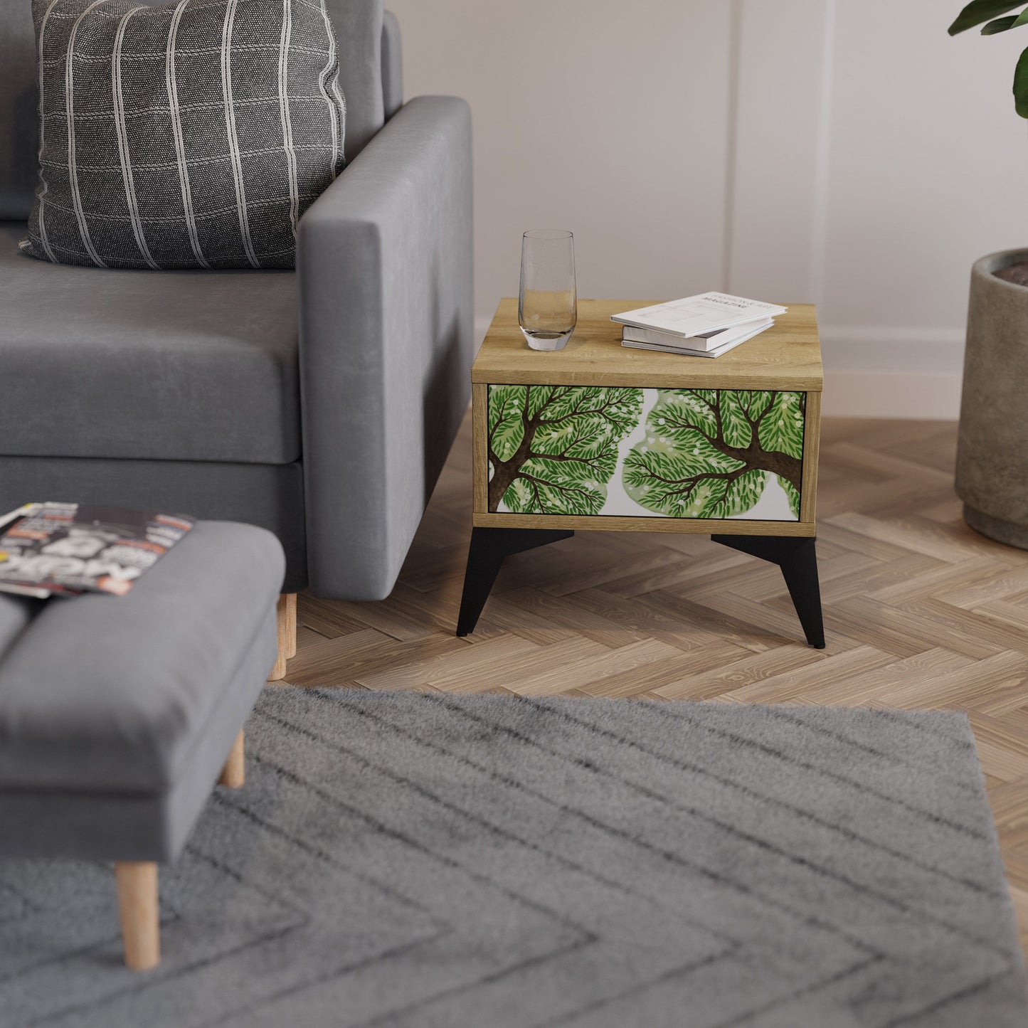 Comodino WILDERNESS DASH effetto rovere