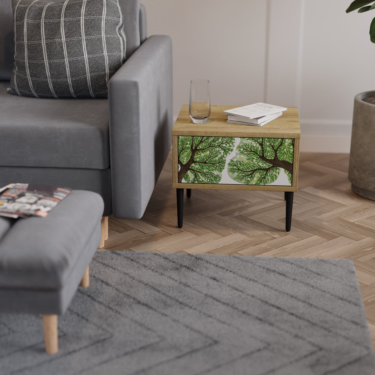 Comodino WILDERNESS DASH effetto rovere