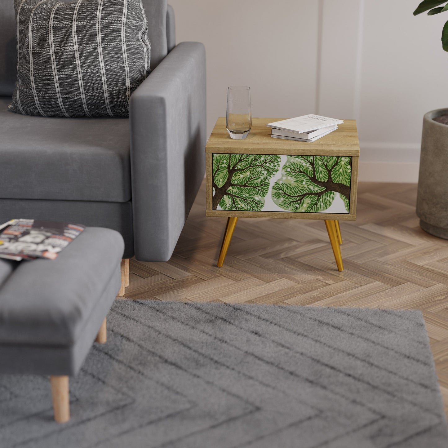 Comodino WILDERNESS DASH effetto rovere