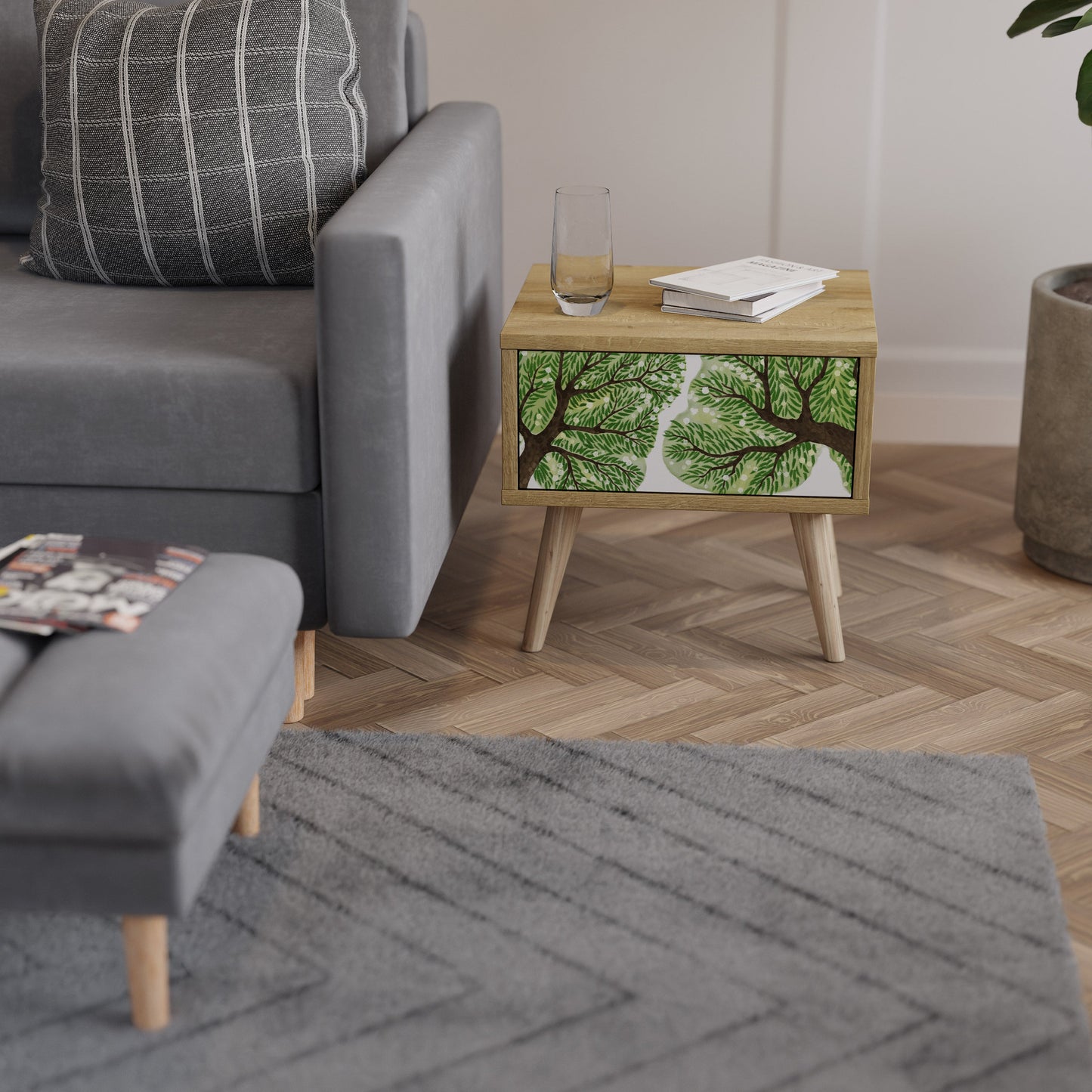Comodino WILDERNESS DASH effetto rovere