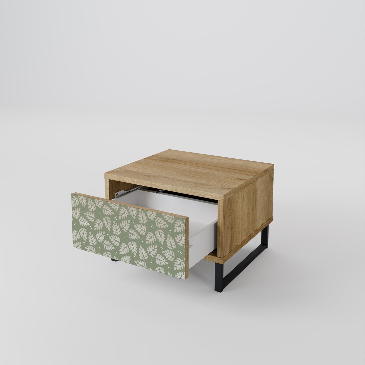 Comodino LEAVES ON GREEN in effetto rovere