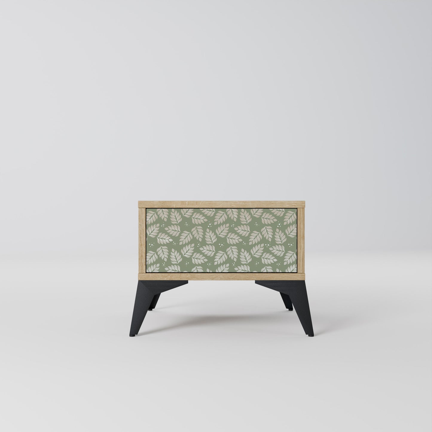 Comodino LEAVES ON GREEN in effetto rovere