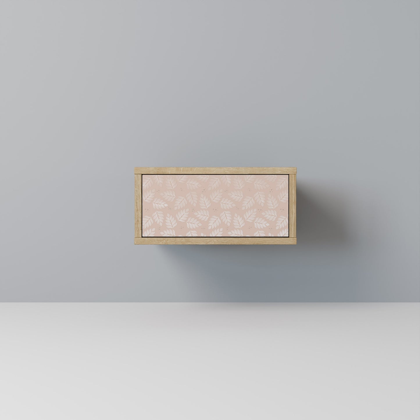 Comodino LEAVES ON BEIGE effetto rovere