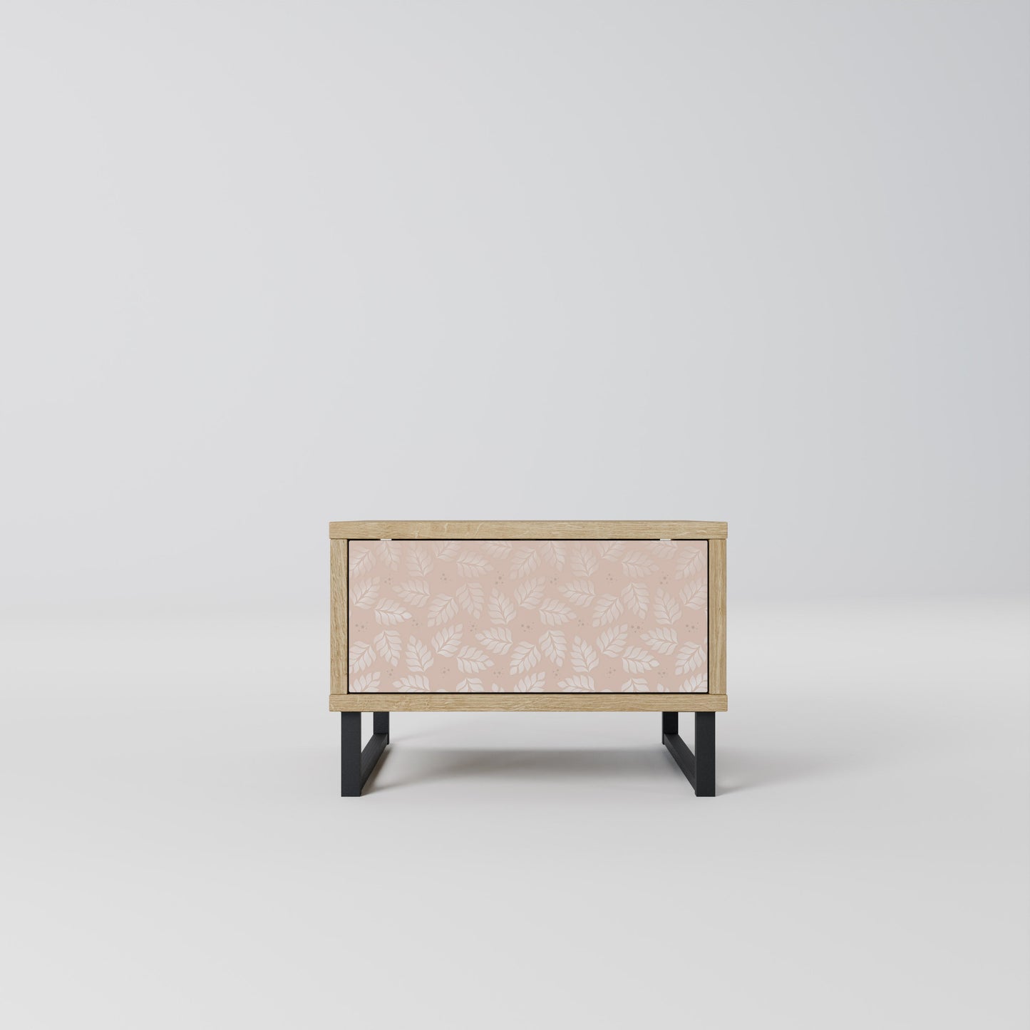 Comodino LEAVES ON BEIGE effetto rovere