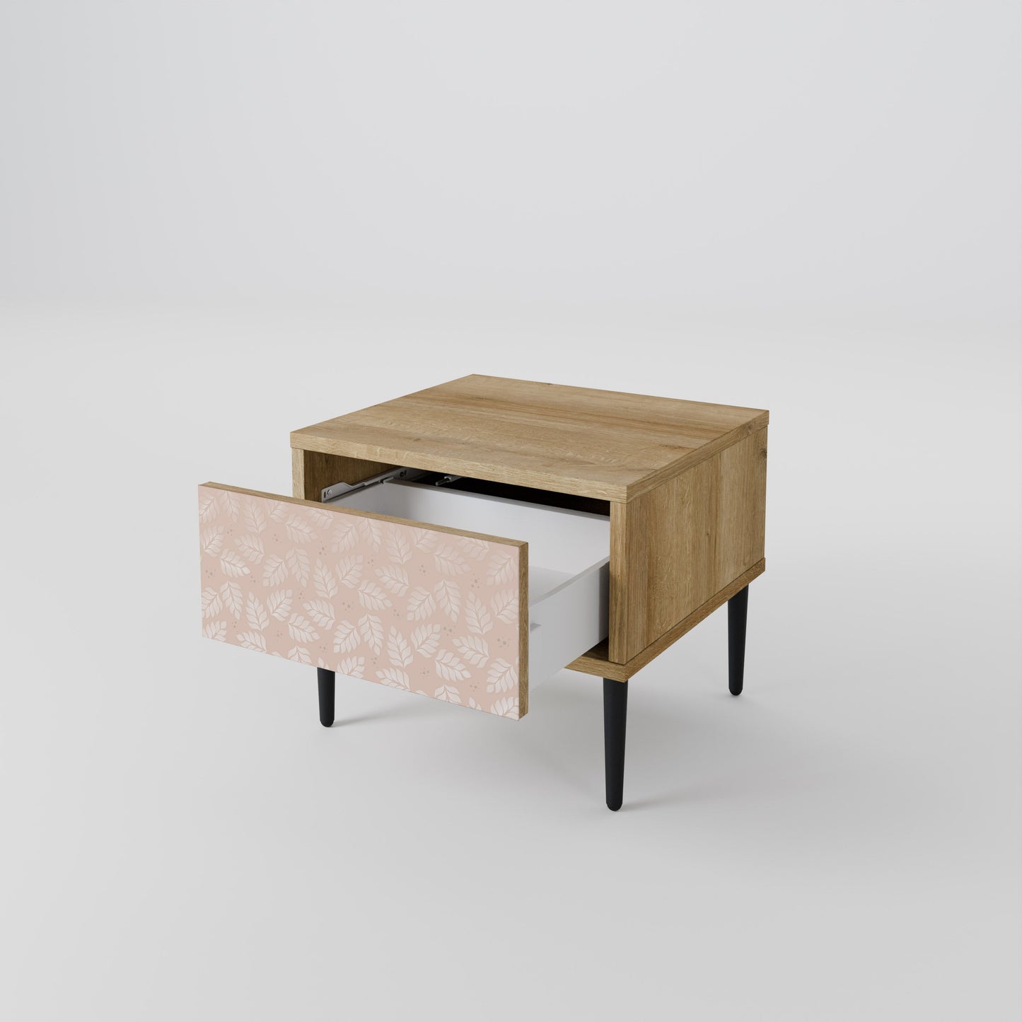 Comodino LEAVES ON BEIGE effetto rovere
