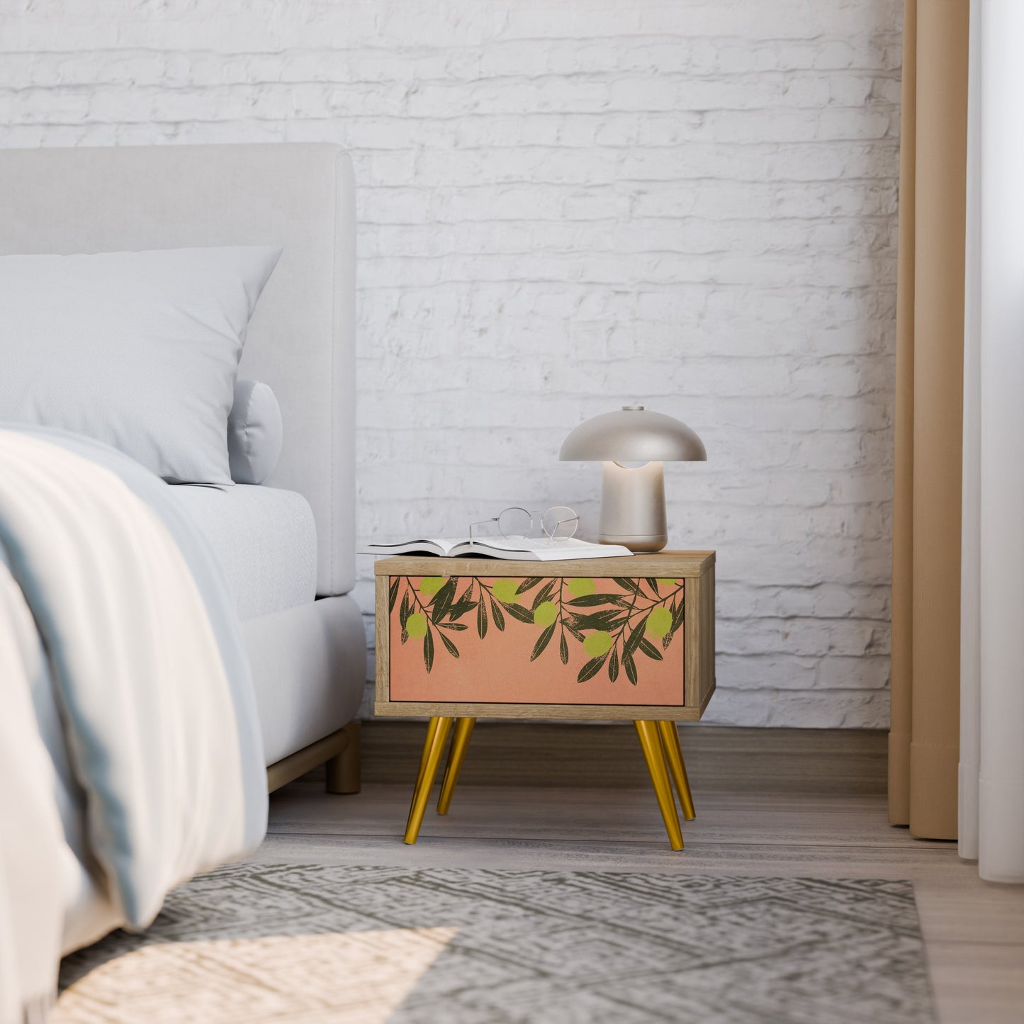 Comodino JUICY OLIVE in effetto rovere