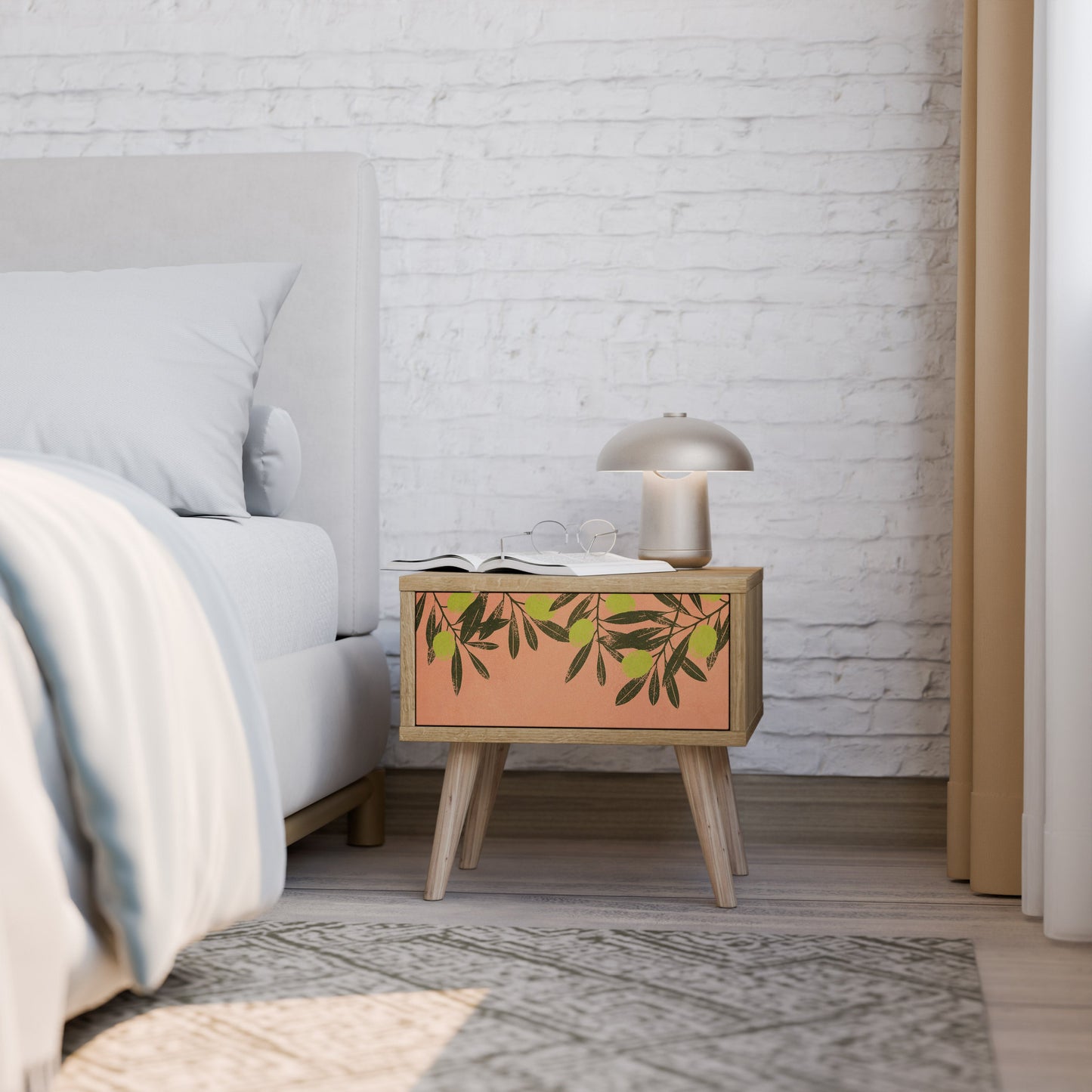 Comodino JUICY OLIVE in effetto rovere