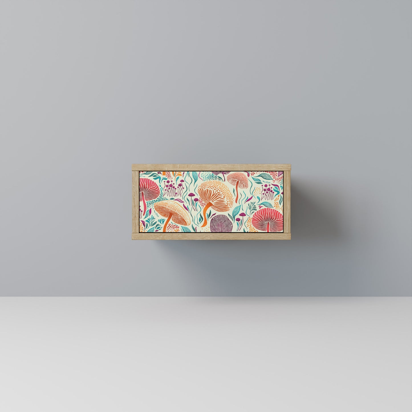 Comodino FUNGUS FANTASY in effetto rovere