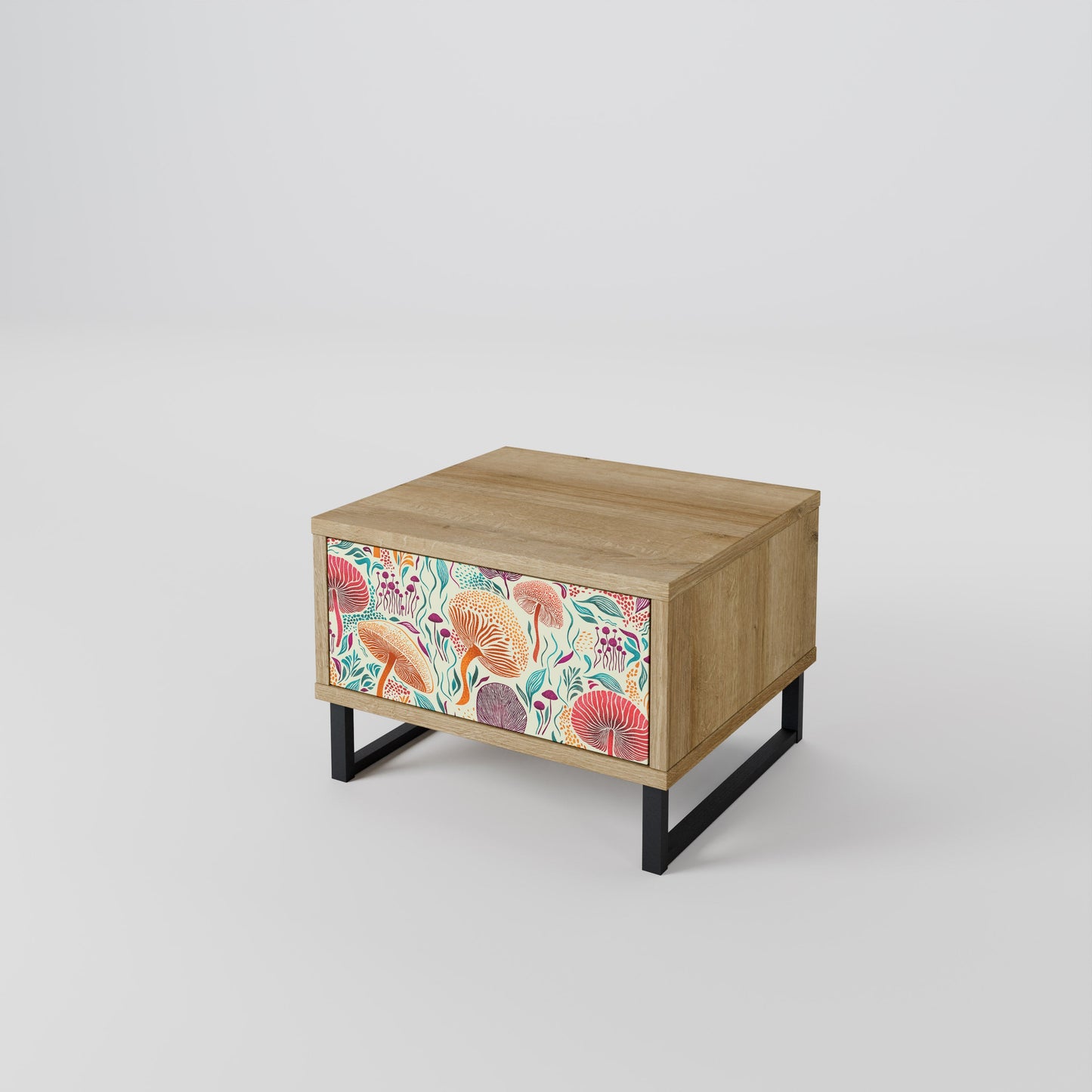 Comodino FUNGUS FANTASY in effetto rovere