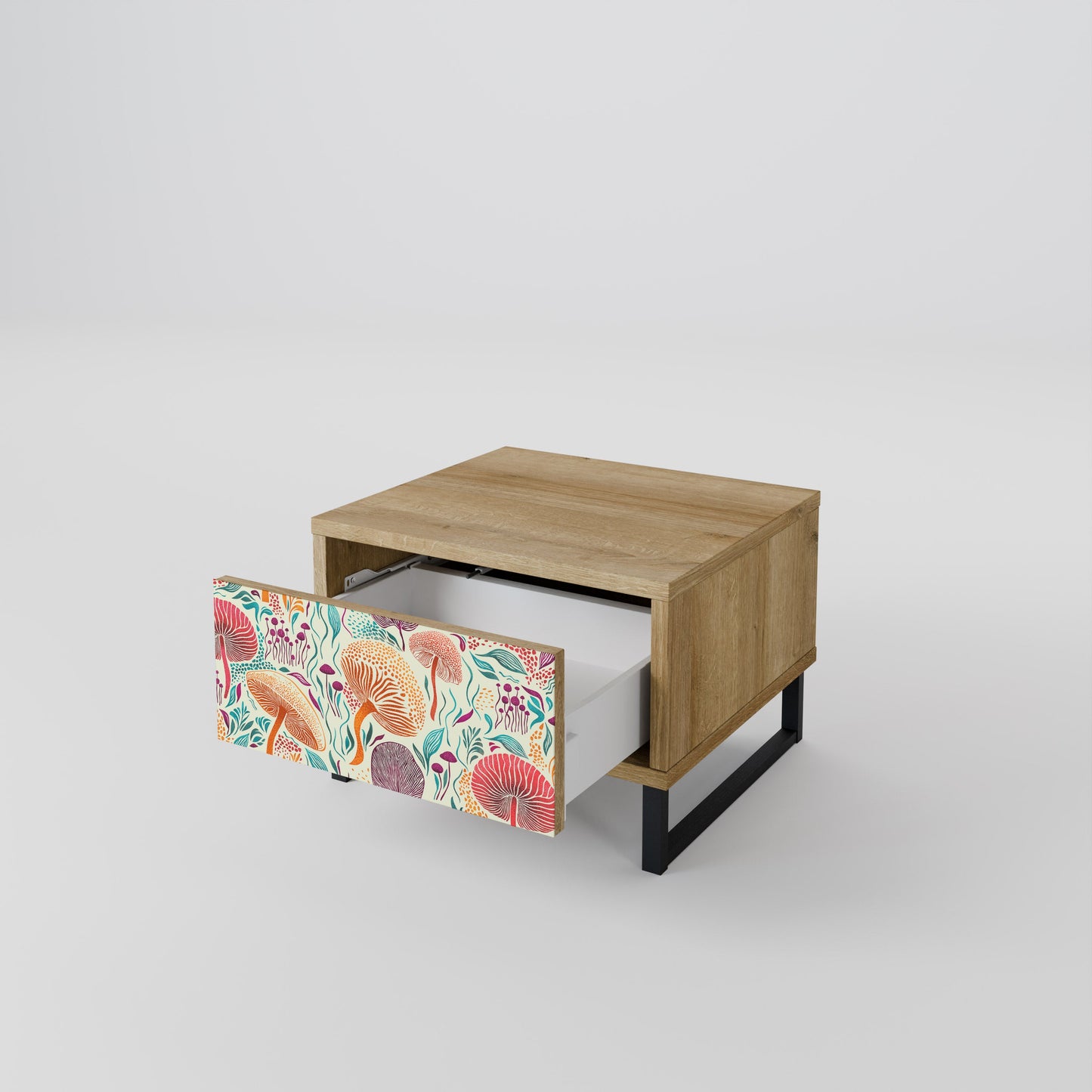 Comodino FUNGUS FANTASY in effetto rovere