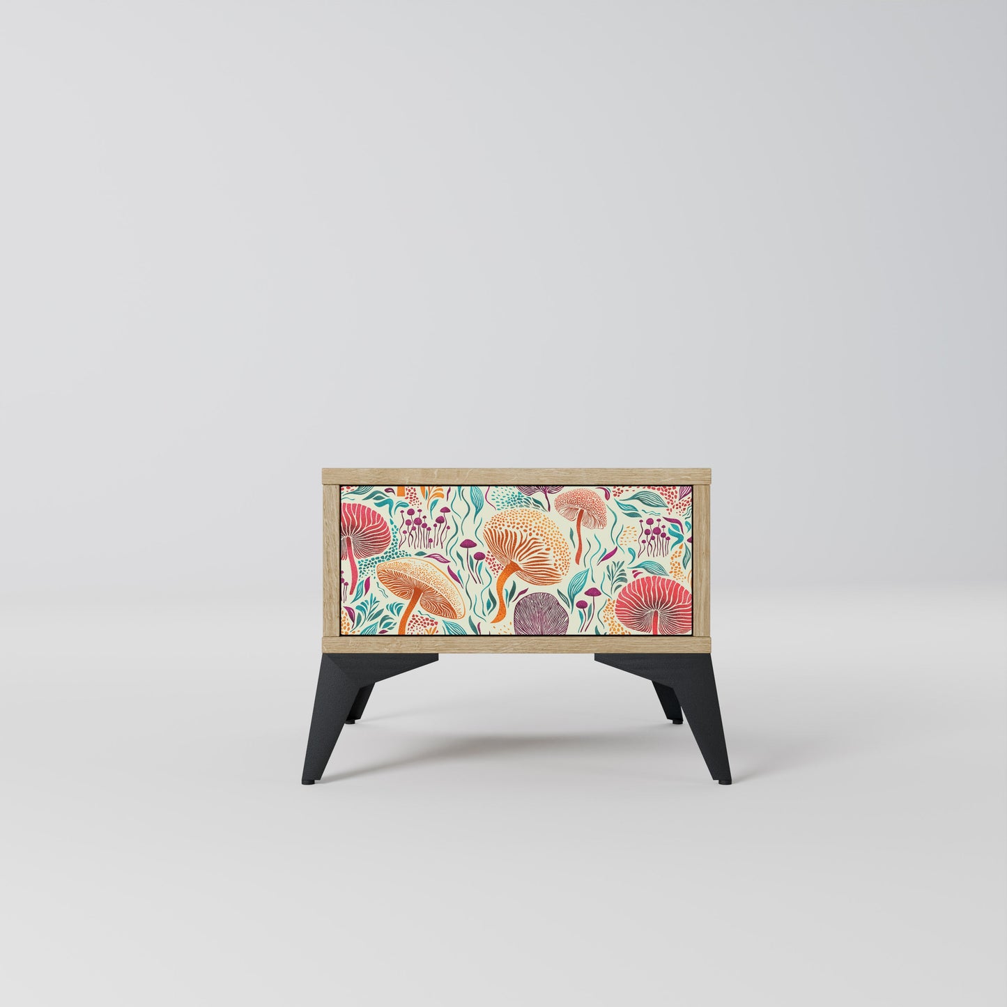 Comodino FUNGUS FANTASY in effetto rovere
