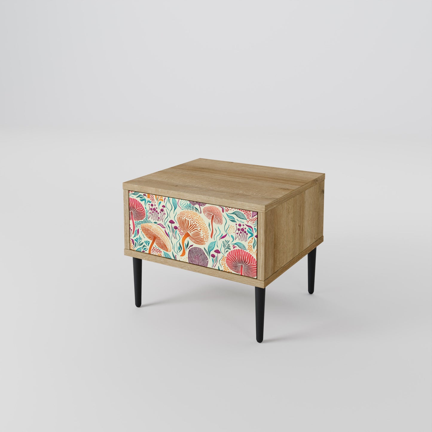 Comodino FUNGUS FANTASY in effetto rovere