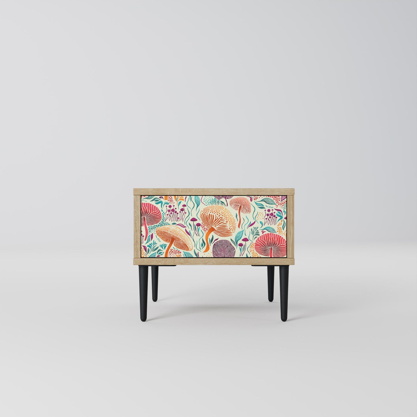 Comodino FUNGUS FANTASY in effetto rovere